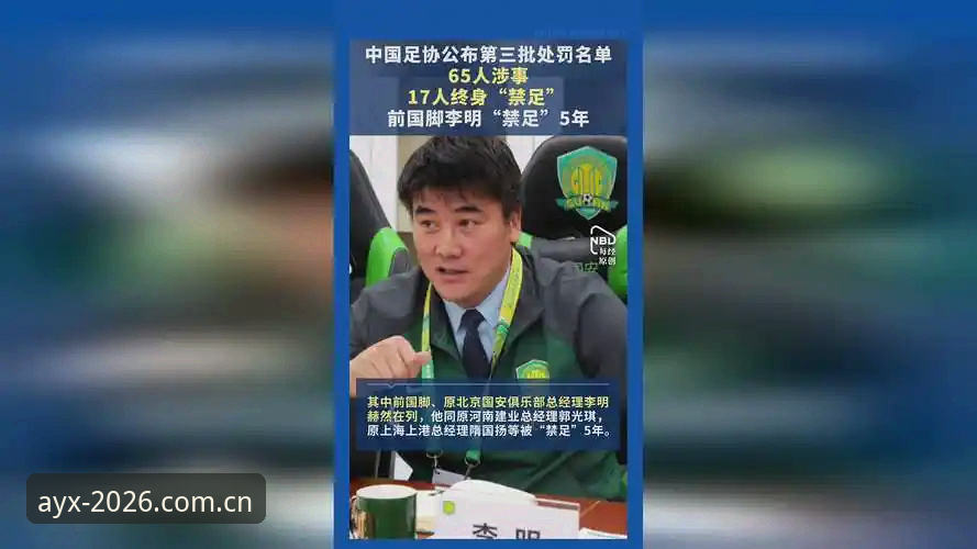 爱游戏体育官网入口 足协第三批禁足名单深度解析:17人终身禁赛背后的行业整顿风暴