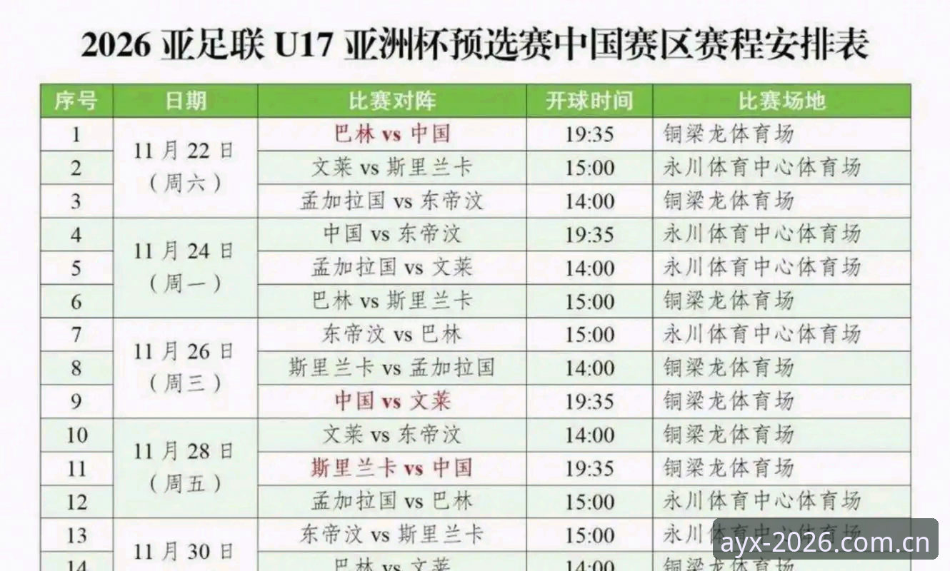 U17世界杯抽签结果深度解析：中国男女足分组形势与观赛操作教程